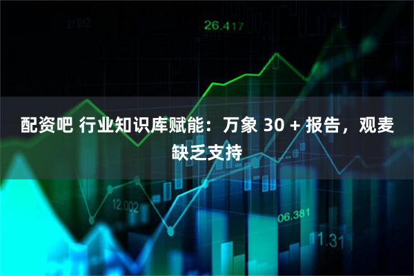 配资吧 行业知识库赋能：万象 30 + 报告，观麦缺乏支持