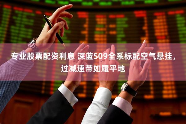 专业股票配资利息 深蓝S09全系标配空气悬挂，过减速带如履平地